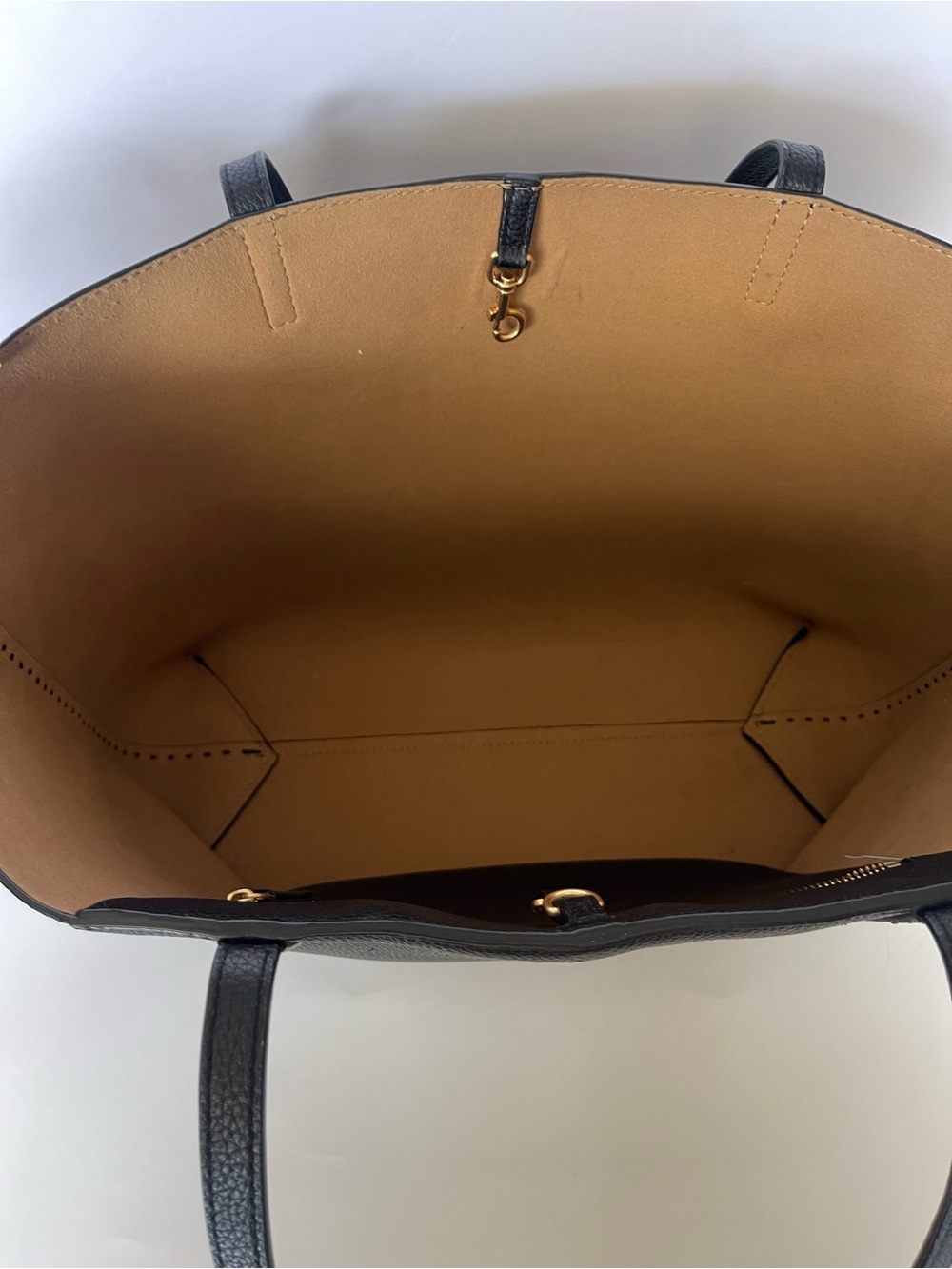 Tory Burch Black Pebbled Leather Tote - Picture 5 of 16